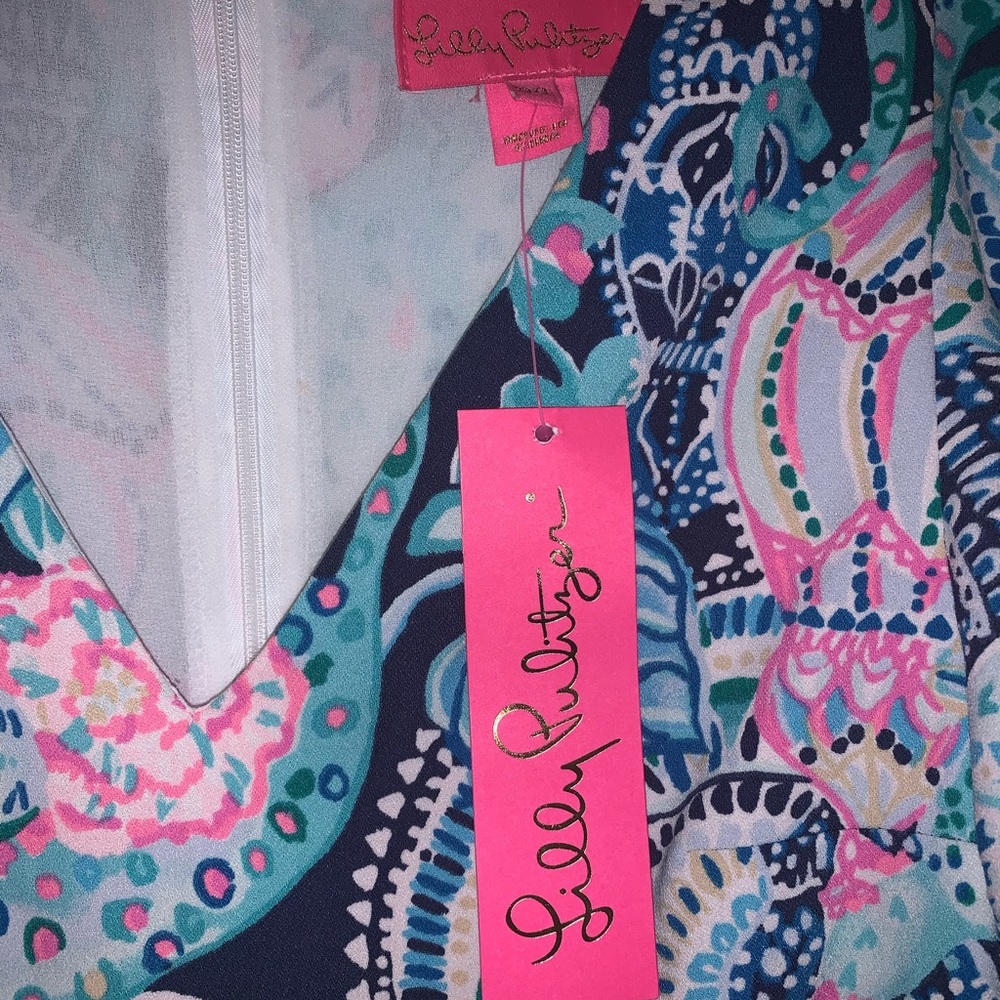 NWT, Lilly Pulitzer Flutter Sleeves Dress, Size 00 - Picture 6 of 8